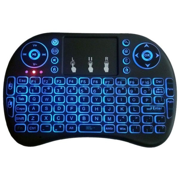 Mini Teclado Inalámbrico Con Touchpad, Retroiluminado