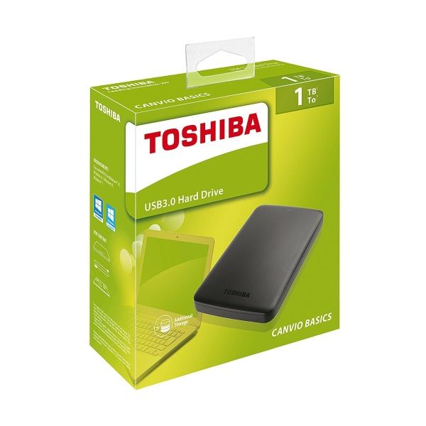 TOSHIBA CANVIO BASICS 1TB 3.0 NEGRO 2.5″ EXTERNO