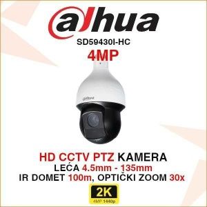 Cámara PTZ HDCVI 4MP 100mts. IR 30X DAHUA