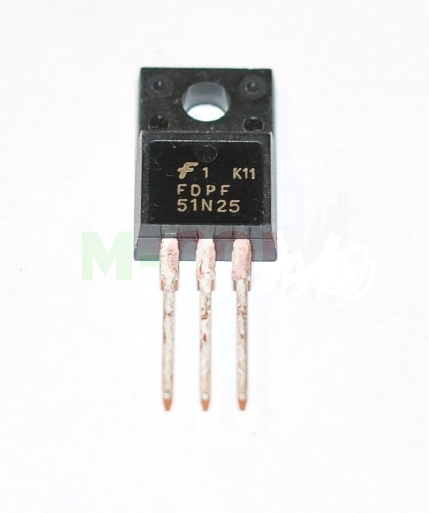 Lote 3 Unidades FDPF51N25 MOSFET Canal N, 250V, 51A, 60mΩ