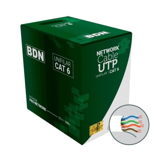 CABLE U/UTP CAT6 BDN BLANCO 305M U