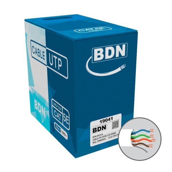 CABLE U/ UTP CAT5E BDN 24AWG BLANCO 305M CCA