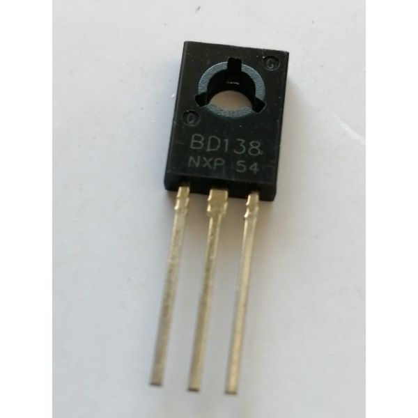 BD138 –  Transistor de Unión Bipolar Único, PNP, 60 V, 1.25 W, -1.5 A, 250 hFE