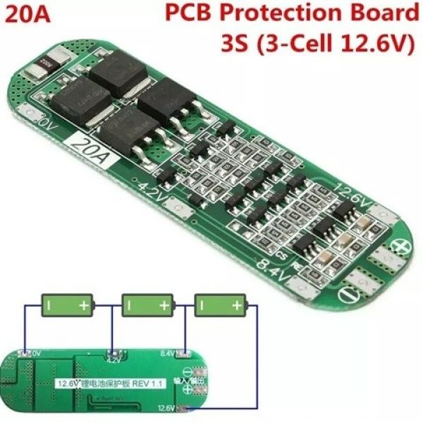 Cargador Protector Bms 3s 20a 12v Bateria 18650