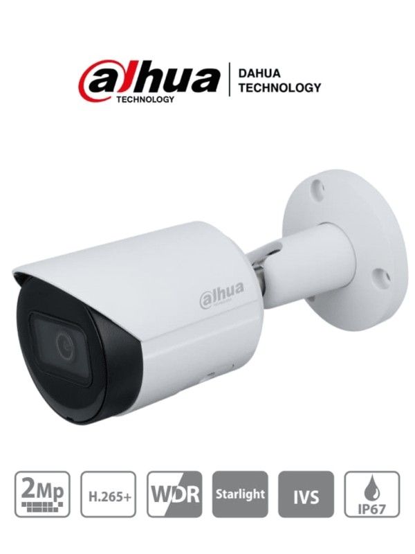 Cámara Dahua IP Bala 2MP 2.8mm IR30 PoE IP67 WDR Starlight Dahua.