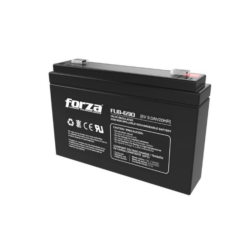 Batería para UPS Slim 1U 6V/9Ah, FUB-690. Forza