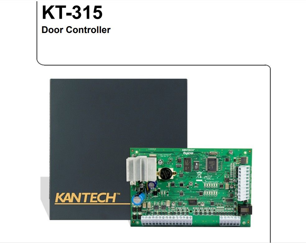 Controlador Kantech KT-315 128KB 2 puertas, gabinete metal