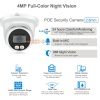 Cámara IP domo Full-Color WizSense 4MP/2.8mm/LED 30M/PoE/IP67/Mic/Slot.Dahua