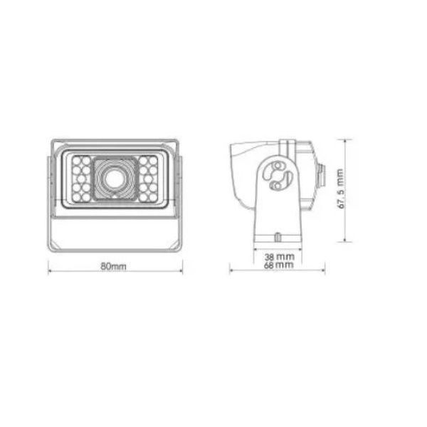 Cámara AHD Vehicular 2mp 2.8mm Shock-proof .TDEelectronics