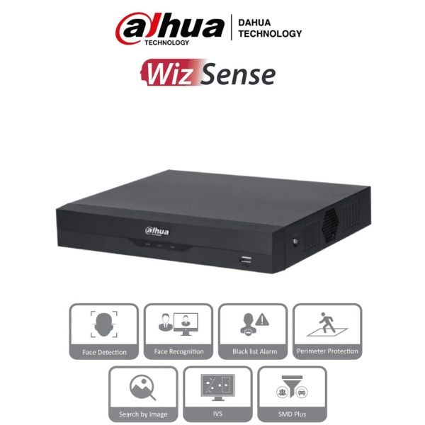 NVR 4 CH 4K con inteligencia 1DD + 4 PoE 80mbps HDMI. Dahua