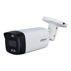 Cámara Dahua HDCVI Bala 2MP 2.8mm Active Deterrence IR y LED 40M microfono IP67.