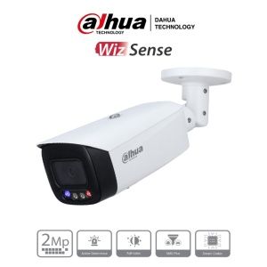 Cámara IP Bullet con disuasión activa WizSense 2MP Lente 2.8mm WDR. Dahua