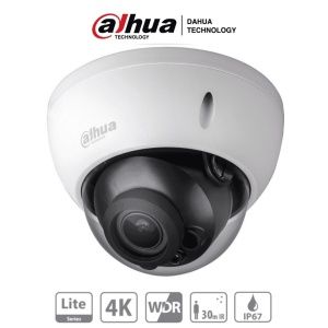 Cámara 4k domo WDR real, Lente motor 2.7-13.5mm, ip67 IR30M IK10. Dahua