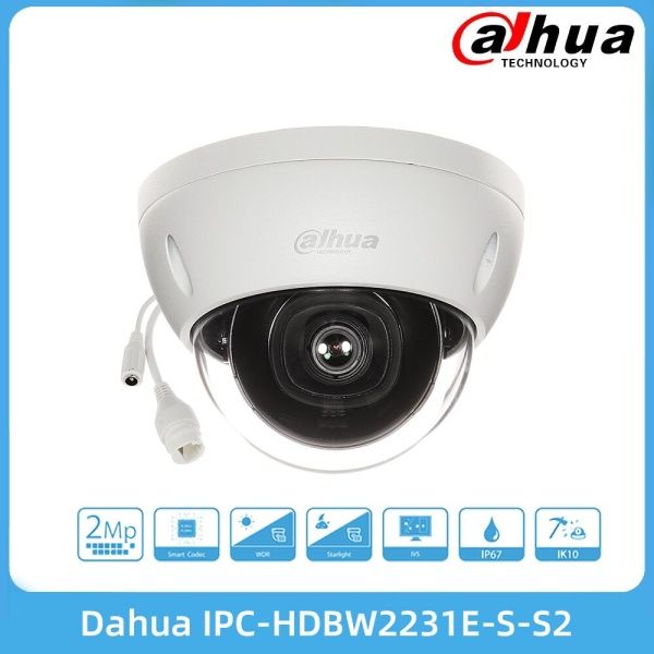 Dahua-c-mara-de-red-domo-IPC-HDBW2231E-S-S2-lente-fija-IR-de-2MP-Lite